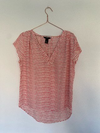 Blusa H&M Corazones Rojos Talla S