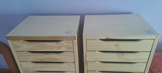 Set de 2 Cajoneras de Madera