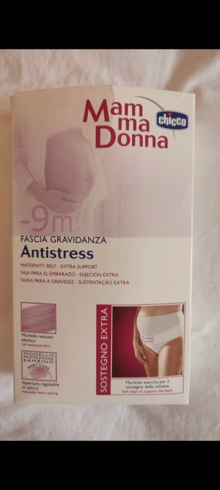 2 Fajas Embarazo: Chicco Mamadonna blanca + faja