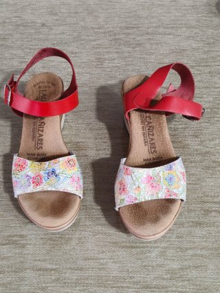 Sandalias CAÑIZARES piel mujer floral n.36-38