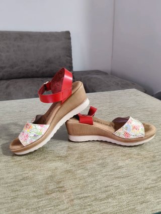 Sandalias CAÑIZARES piel mujer floral n.36-38