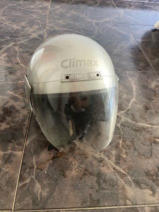 Casco de moto Climax plateado
