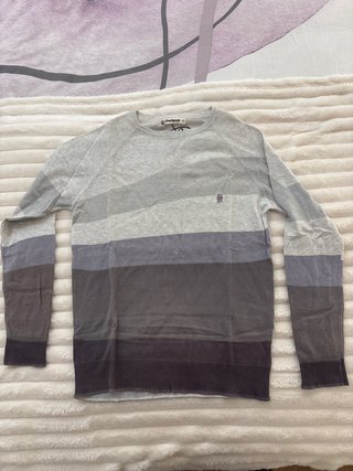 Jersey Desigual Talla M Gris Rayas