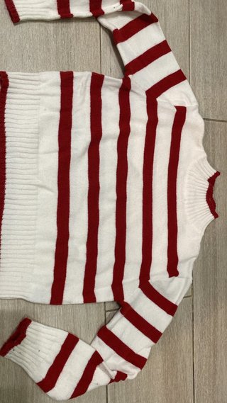 Jersey Shein Rayas Rojo y Blanco Talla XS