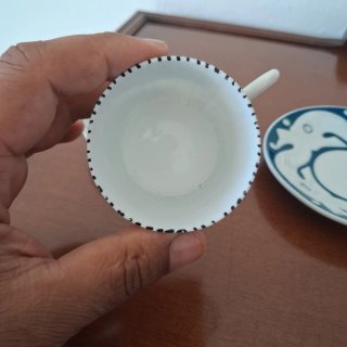 Taza y plato Porcelana Sargadelos