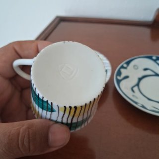Taza y plato Porcelana Sargadelos