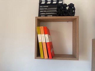 Set di 3 Scaffali Cubo in Legno