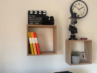 Set di 3 Scaffali Cubo in Legno