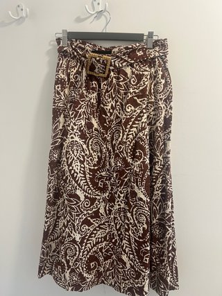 Falda larga Zara estampada