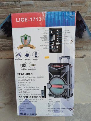 Altavoz Trolley Bluetooth Karaoke LiGE-1713