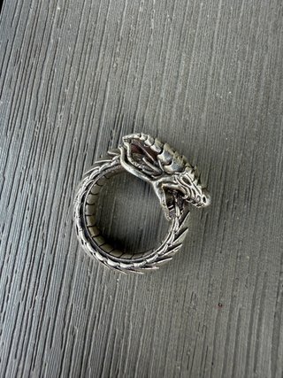 Anillo Plata Ouroboros Dragón