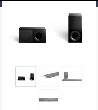 Barra de Sonido Sony HT-CT390 con subwoofer