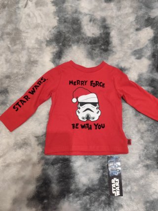 Camiseta Star Wars Navidad Bebé 9-12m