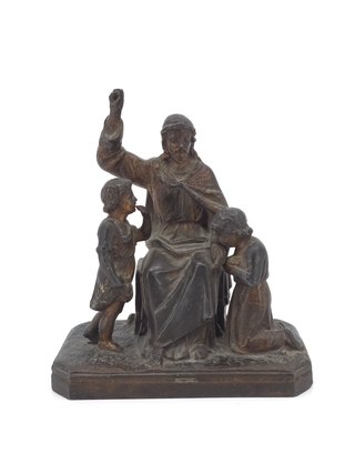 Scultura Gesu Fanciulli Metallo J Catineau 800