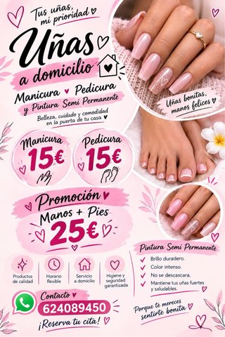 UÑAS A DOMICILIO EN MADRID