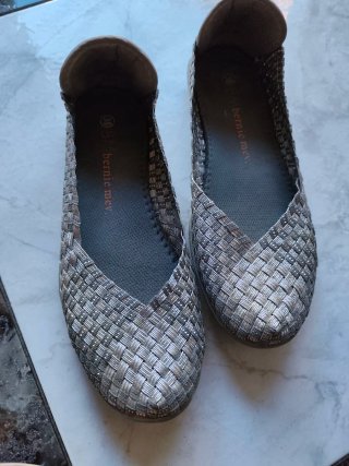 Bailarinas Bernie Mev Plateadas Talla 38