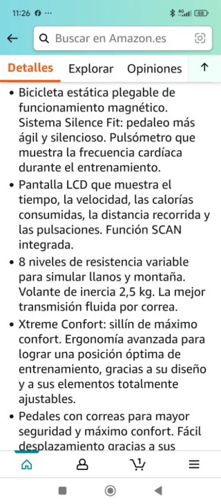Bicicleta Estática Cecotec X-Bike Pro
