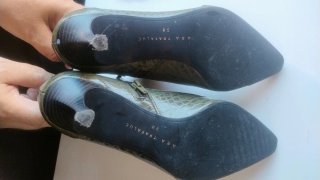 Botines grises/verdes efecto piel