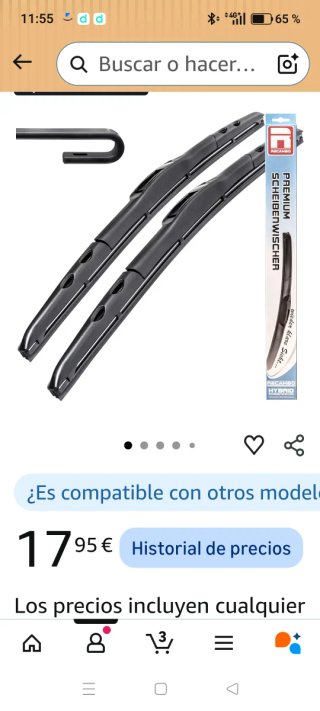 2 Limpiaparabrisas Recambio Hybrid