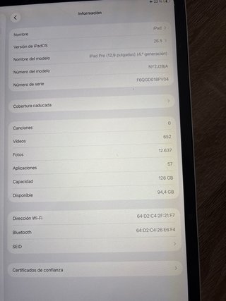 iPad Pro 12.9 (4ª Gen) Argento