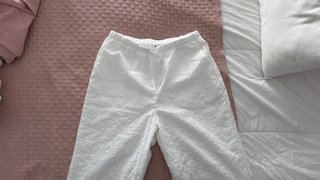 Pantalón de lino blanco