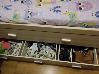 Cama nido con cajoneras (dos camas)