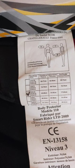 Chaleco Protector Equitación SMARTRIDER Niño