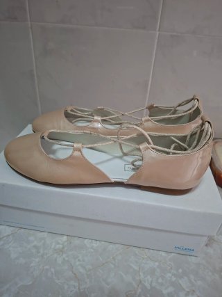 Zapatos Charol  Beige Talla 38