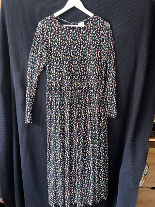Vestido Nümph, largo estampado lunares