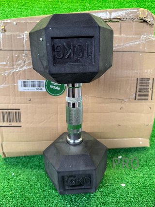 Mancuerna hexagonal FFitness de 10 kg