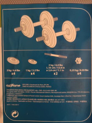 Kit Pesas 30 kg DOMYOS (2 maletines)