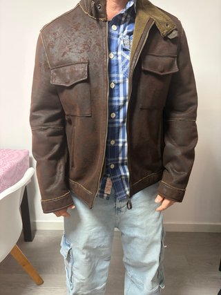 Cazadora de Ante con Borrego Zara Man