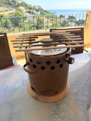 Hornillo de gas portátil cobre