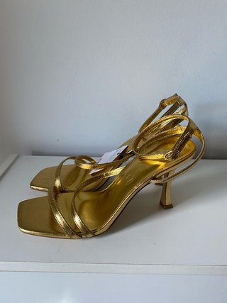 Sandalias Mango Doradas Talla 38