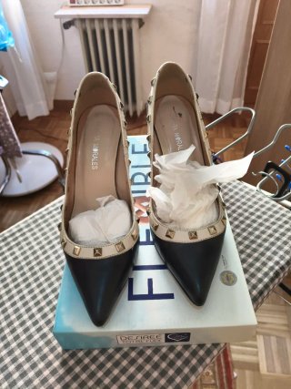 Zapatos de vestir Sandra Morales bicolor