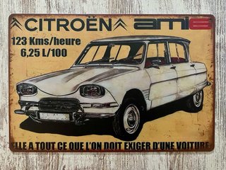 (680) Cartel Metálico Citroën Ami 6