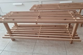 2 Scarpiera in legno a 2 livelli