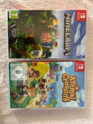 Minecraft y Animal Crossing Switch
