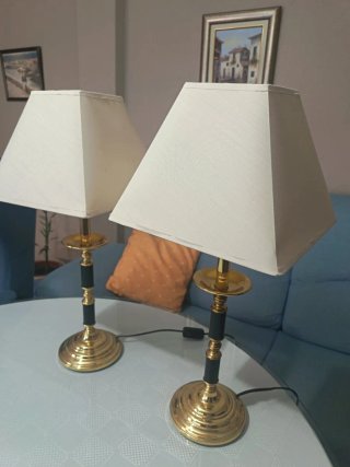 Set de 2 Lámparas de Mesa Doradas