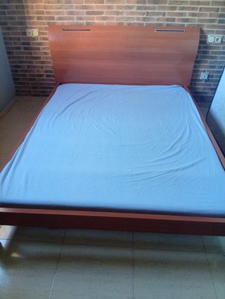 Cama con Canapé de Madera