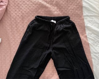 Pantalón de lino negro