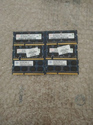 6 módulos de memoria RAM Ddr3 2GB PC3-8500S 7 F2