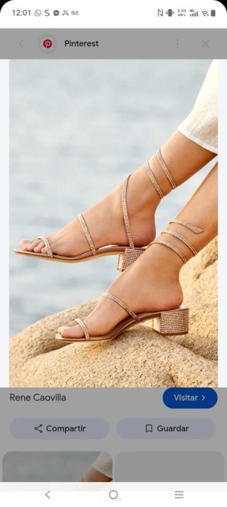 Sandalias Rene Caovilla Doradas