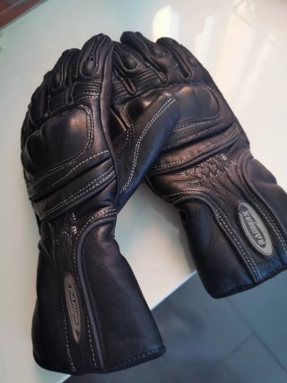 Guantes de moto Rainers cuero negros