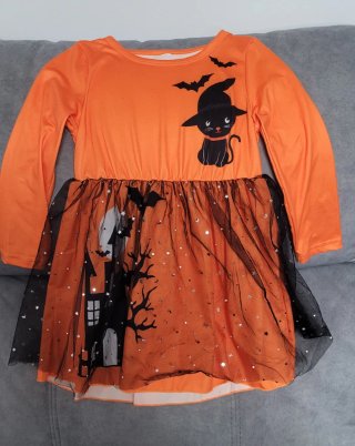 Vestido de Halloween Calabaza Talla 4 Años