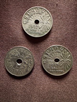Lote de 3 Monedas Antiguas de España