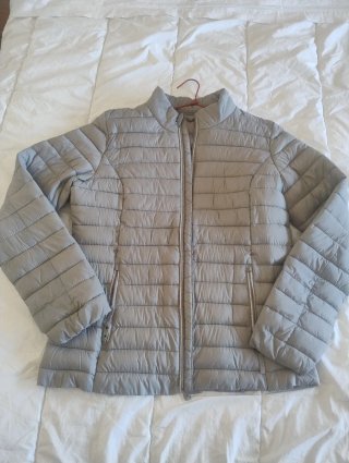 Abrigo acolchado gris entretiempo Talla 40
