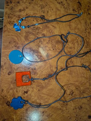 Colgantes Vintage Azules y Naranjas