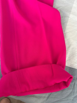 Pantalón traje mujer Zara rosa