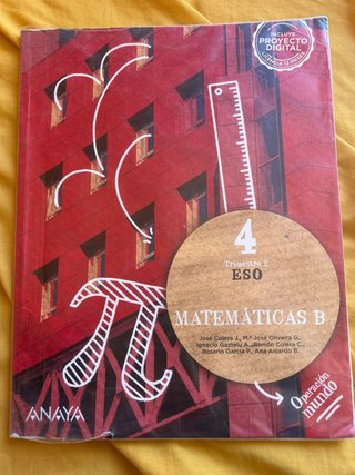 Libro matematicas 4eso
